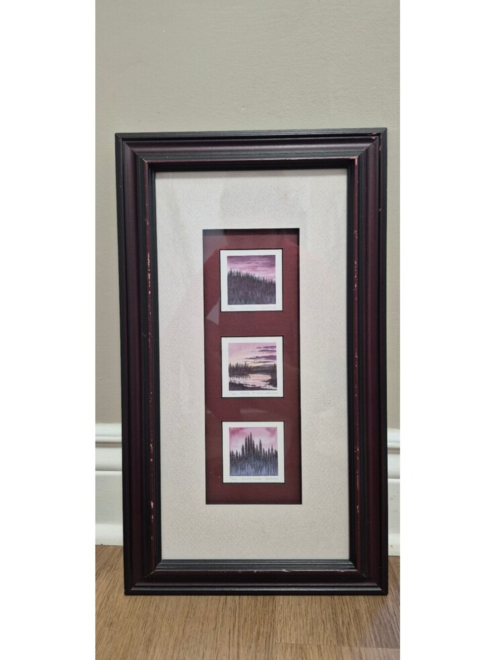 Signed Leslie Harvey Framed Canadian Artist Trio Art Set